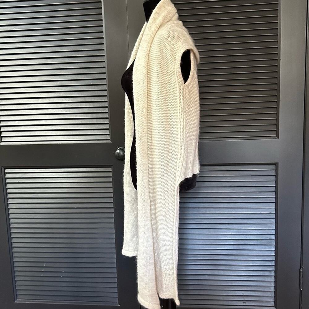 Trussardi Wool Mohair Blend Sleeveless Cardigan, Beautiful Unique Details Size S
